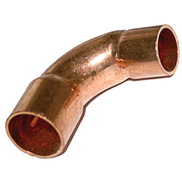 Show details for 1/2"OD X 3/8"OD (3/8"ID X 1/4"ID) 90° COPPER ELBOW Picture of 1/2"OD X 3/8"OD (3/8"ID X 1/4"ID) 90° COPPER ELBOW