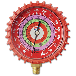 Show details for RED HIGH-SIDE REPLACEMENT GAUGE R-410A/R-22/R-404A Picture of RED HIGH-SIDE REPLACEMENT GAUGE R-410A/R-22/R-404A