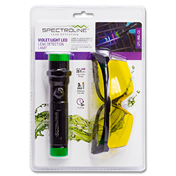 Show details for SPECTROLINE VIOLET LED LEAK DETECTION FLASHLIGHT & GLASSES Picture of SPECTROLINE VIOLET LED LEAK DETECTION FLASHLIGHT & GLASSES