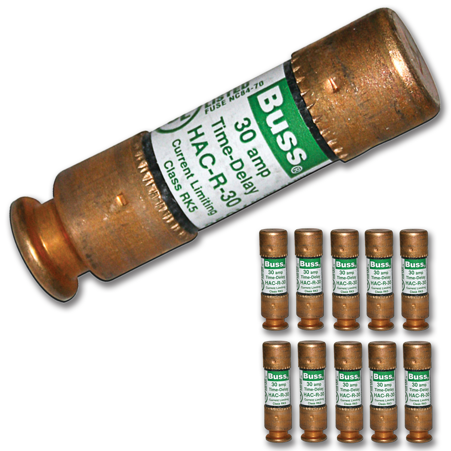 Chadwell Supply. 30AMP CARTRIDGE TIME DELAY FUSE 10/PK