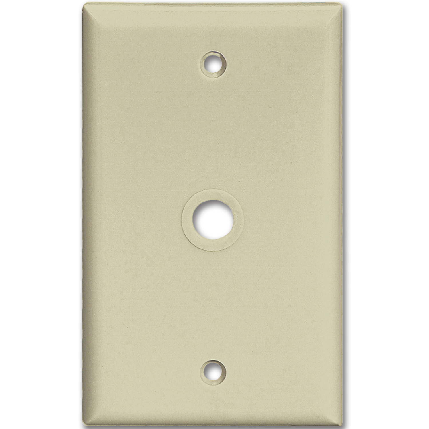 Chadwell Supply. STANDARD CABLE/PHONE WALL MOUNT PLATE IVORY