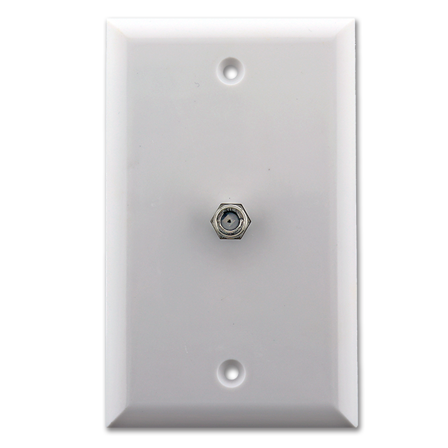 Chadwell Supply. STANDARD CABLE OUTLET PLATE WHITE