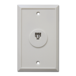 Chadwell Supply. STANDARD FLUSH MOUNT TELEPHONE JACK - IVORY