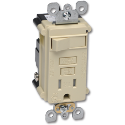 Show details for COMBINATION 15AMP SELF TEST GFCI RECEPTACLE/SWITCH - IVORY Picture of COMBINATION 15AMP SELF TEST GFCI RECEPTACLE/SWITCH - IVORY