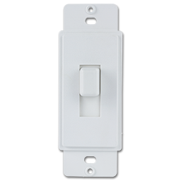 Show details for DESIGNER COVER UP 1-GANG TOGGLE ADAPTER -20/PK - WHITE Picture of DESIGNER COVER UP 1-GANG TOGGLE ADAPTER -20/PK - WHITE