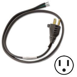 3 FT PIGTAIL POWER CORD - STRAIGHT PLUG