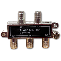 Show details for 4-WAY CABLE TV SPLITTER Picture of 4-WAY CABLE TV SPLITTER