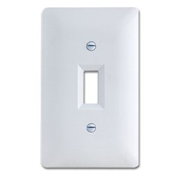Show details for DESIGNER 1-GANG TOGGLE SWITCH PLATE - 10/PK - WHITE Picture of DESIGNER 1-GANG TOGGLE SWITCH PLATE - 10/PK - WHITE