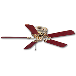 Show details for 52" HUGGER CEILING FAN, 5 BLADES - POLISHED BRASS Picture of 52" HUGGER CEILING FAN, 5 BLADES - POLISHED BRASS