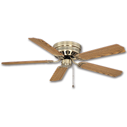 Show details for 52" HUGGER CEILING FAN, 5 BLADES - ANTIQUE BRASS Picture of 52" HUGGER CEILING FAN, 5 BLADES - ANTIQUE BRASS
