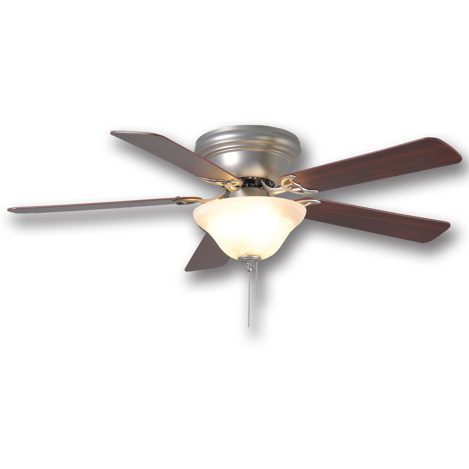 Chadwell Supply. 52" HUGGER CEILING FAN WITH LIGHT, 5 PRE-ASSEMBLED
