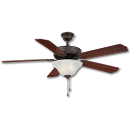 Show details for 52" DUAL MOUNT CEILING FAN WITH LIGHT, 5 PRE-ASSEMBLED BLADES - OIL RUBBED BRONZE Picture of 52" DUAL MOUNT CEILING FAN WITH LIGHT, 5 PRE-ASSEMBLED BLADES - OIL RUBBED BRONZE