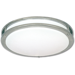 Show details for 23" ROUND SATELLITE FLUORESCENT FIXTURE - SATIN NICKEL Picture of 23" ROUND SATELLITE FLUORESCENT FIXTURE - SATIN NICKEL