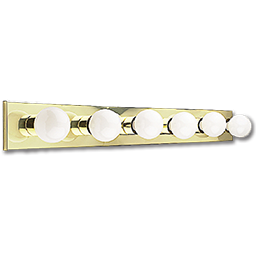 Show details for 36" 6-LIGHT BATH STRIP - POLISHED BRASS Picture of 36" 6-LIGHT BATH STRIP - POLISHED BRASS
