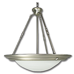 Show details for 20" PENDANT FIXTURE W/FAUX ALABASTER GLASS - SATIN NICKEL Picture of 20" PENDANT FIXTURE W/FAUX ALABASTER GLASS - SATIN NICKEL