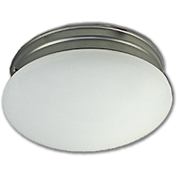 Show details for 10" MUSHROOM FIXTURE - WHITE WITH SATIN NICKEL BASE PAN Picture of 10" MUSHROOM FIXTURE - WHITE WITH SATIN NICKEL BASE PAN