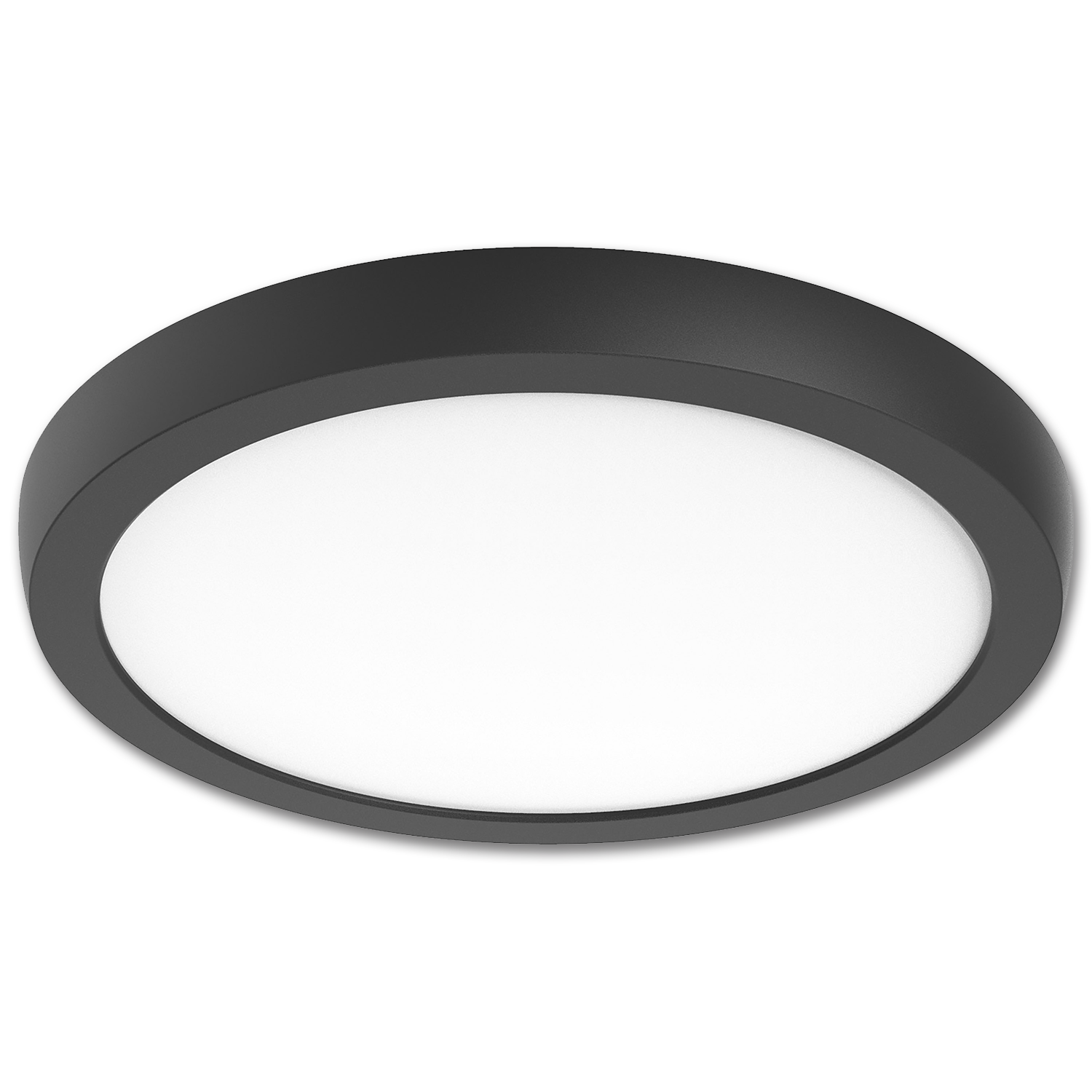 Chadwell Supply. 12" ROUND FLUSH MOUNT LED CEILING FIXTURE BLACK 5COLOR SELECT