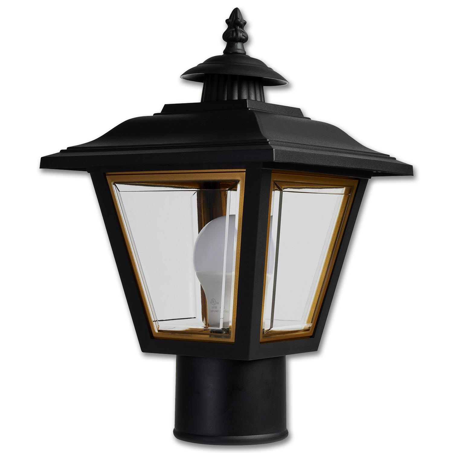 Chadwell Supply. 11" BLACK COACH LANTERN FIXTURE WITH FLEMISH PANELS