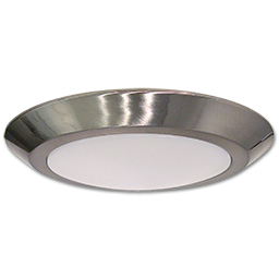 Show details for 10" LED FLUSH MOUNT FIXTURE - BRUSHED NICKEL (WET LOCATION) Picture of 10" LED FLUSH MOUNT FIXTURE - BRUSHED NICKEL (WET LOCATION)
