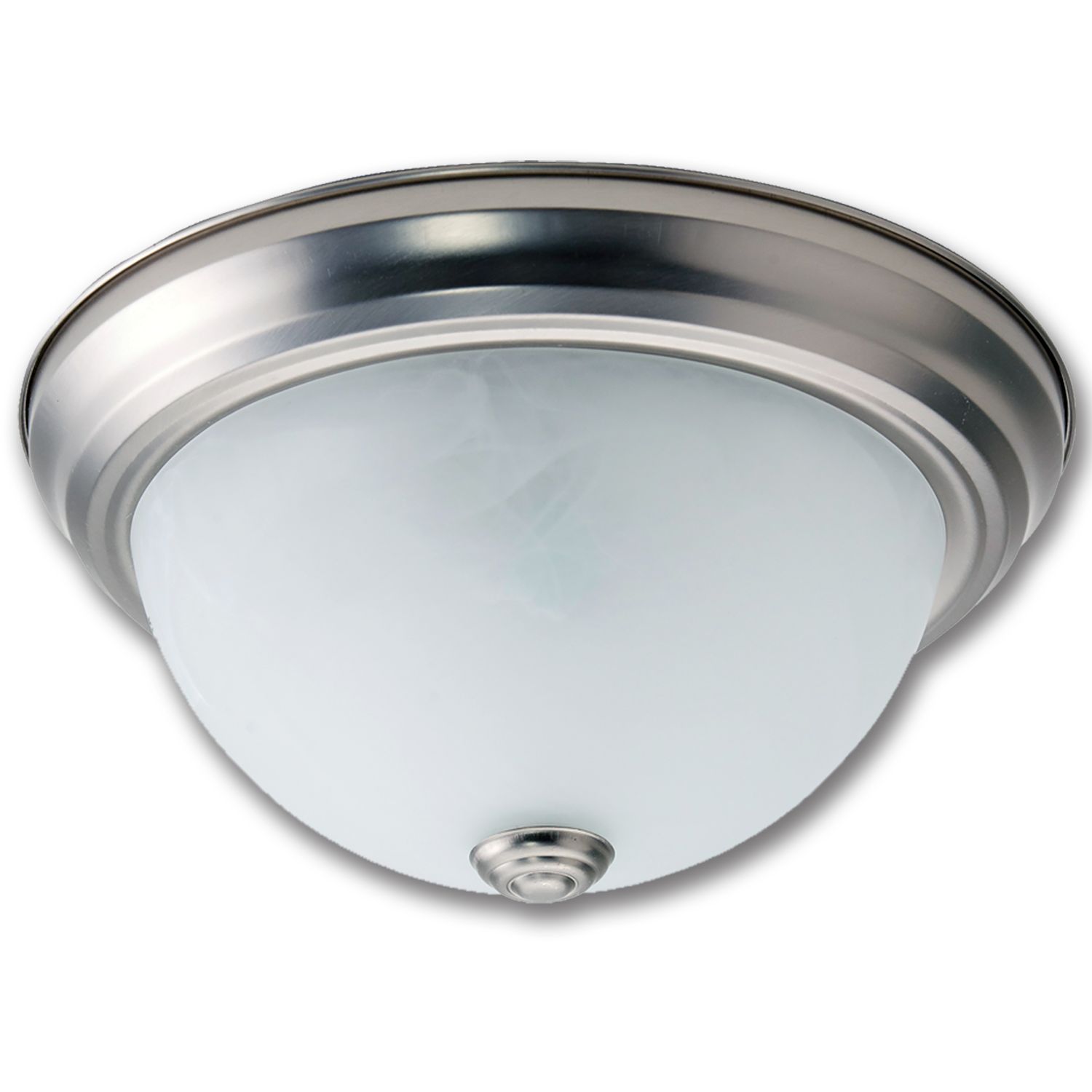 Chadwell Supply. 11" CEILING FIXTURE SATIN NICKEL WITH ALABASTER GLASS