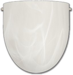 Show details for 8" WALL SCONCE SATIN NICKEL WITH ALABASTER GLASS - 1X60W Picture of 8" WALL SCONCE SATIN NICKEL WITH ALABASTER GLASS - 1X60W