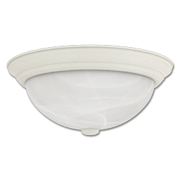 Show details for 15" FLUORESCENT CEILING FIXTURE - WHITE WITH ALABASTER GLASS Picture of 15" FLUORESCENT CEILING FIXTURE - WHITE WITH ALABASTER GLASS