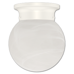 Show details for 6" OPAL FLUORESCENT GLOBE FIXTURE - WHITE WITH ALABASTER GLASS GU24 BASE Picture of 6" OPAL FLUORESCENT GLOBE FIXTURE - WHITE WITH ALABASTER GLASS GU24 BASE