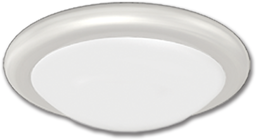 Show details for 14" FLUORESCENT CEILING FIXTURE - WHITE WITH WHITE TWIST-ON DIFFUSER Picture of 14" FLUORESCENT CEILING FIXTURE - WHITE WITH WHITE TWIST-ON DIFFUSER