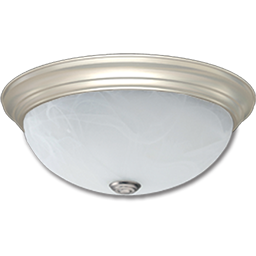 Show details for 15" FLUORESCENT CEILING FIXTURE - SATIN NICKEL WITH ALABASTER GLASS Picture of 15" FLUORESCENT CEILING FIXTURE - SATIN NICKEL WITH ALABASTER GLASS