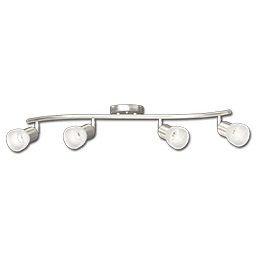 Show details for 4-LIGHT WAVE TRACK LIGHT WITH GU10 SOCKET - BRUSHED NICKEL WITH FROSTED GLASS Picture of 4-LIGHT WAVE TRACK LIGHT WITH GU10 SOCKET - BRUSHED NICKEL WITH FROSTED GLASS
