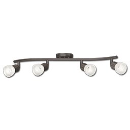 Show details for 4-LIGHT WAVE TRACK LIGHT - OIL RUBBED BRONZE WITH FROSTED GLASS Picture of 4-LIGHT WAVE TRACK LIGHT - OIL RUBBED BRONZE WITH FROSTED GLASS