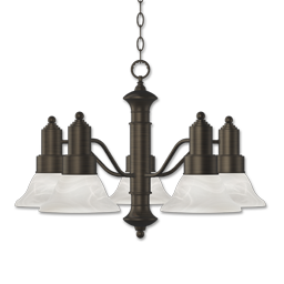 Show details for 5-LIGHT CHANDELIER - OIL RUBBED BRONZE WITH ALABASTER GLASS Picture of 5-LIGHT CHANDELIER - OIL RUBBED BRONZE WITH ALABASTER GLASS