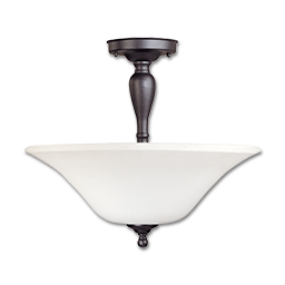 Show details for 3 LIGHT SEMI-FLUSH CEILING FIXTURE - OIL RUBBED BRONZE WITH ALABASTER GLASS Picture of 3 LIGHT SEMI-FLUSH CEILING FIXTURE - OIL RUBBED BRONZE WITH ALABASTER GLASS