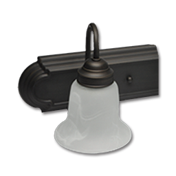 Show details for 2-LIGHT VANITY FIXTURE - OIL RUBBED BRONZE WITH ALABASTER GLASS Picture of 2-LIGHT VANITY FIXTURE - OIL RUBBED BRONZE WITH ALABASTER GLASS