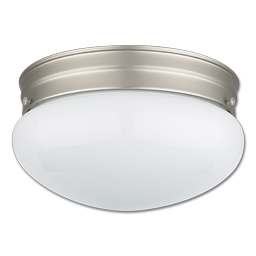 Show details for 9-1/2" LED MUSHROOM CEILING FIXTURE - SATIN NICKEL Picture of 9-1/2" LED MUSHROOM CEILING FIXTURE - SATIN NICKEL