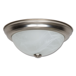 Show details for 11" 16W LED CEILING FIXTURE WITH FAUX ALABASTER GLASS - SATIN NICKEL Picture of 11" 16W LED CEILING FIXTURE WITH FAUX ALABASTER GLASS - SATIN NICKEL