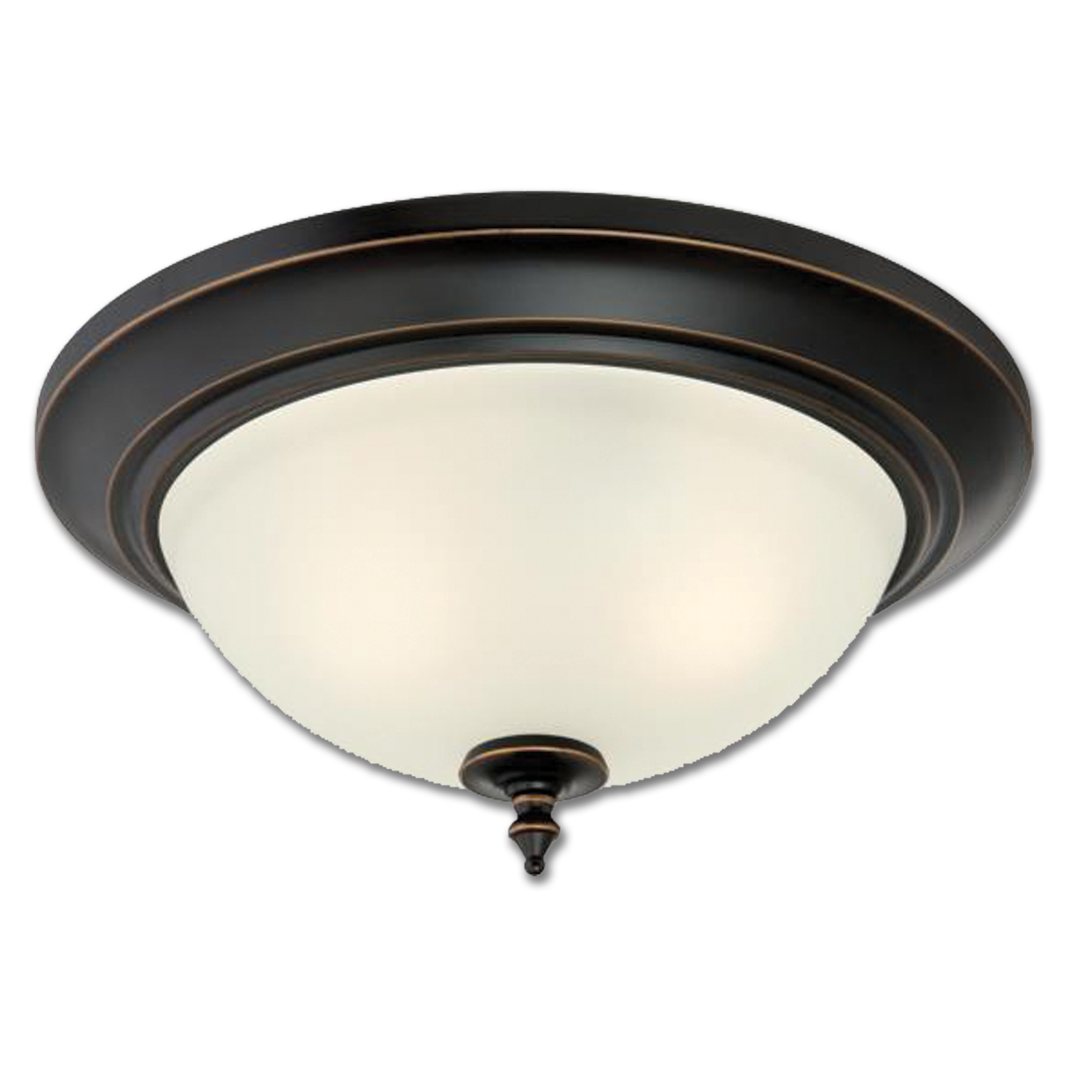 Chadwell Supply. 13" FROSTED GLASS CEILING FIXTURE AMBER BRONZE