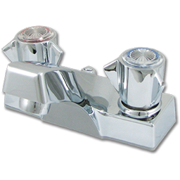 Show details for SAYCO TWO HANDLE LAVATORY FAUCET WITHOUT POP-UP - CHROME Picture of SAYCO TWO HANDLE LAVATORY FAUCET WITHOUT POP-UP - CHROME
