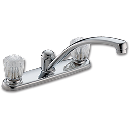 Show details for DELTA TWO HANDLE KITCHEN FAUCET W/O SPRAY - 2102LF Picture of DELTA TWO HANDLE KITCHEN FAUCET W/O SPRAY - 2102LF