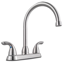 Show details for PFISTER TWO METAL HANDLE HIGH ARC KITCHEN FAUCET WITHOUT SPRAY - STAINLESS STEEL Picture of PFISTER TWO METAL HANDLE HIGH ARC KITCHEN FAUCET WITHOUT SPRAY - STAINLESS STEEL