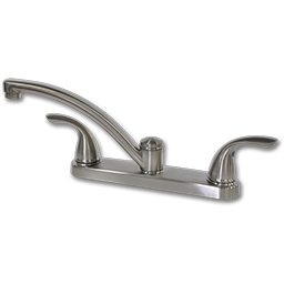 Show details for PFISTER TWO METAL HANDLE KITCHEN FAUCET WITHOUT SPRAY - STAINLESS STEEL Picture of PFISTER TWO METAL HANDLE KITCHEN FAUCET WITHOUT SPRAY - STAINLESS STEEL