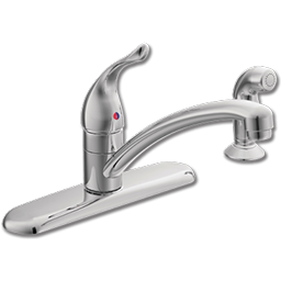 Chadwell Supply. MOEN CHATEAU SINGLE HANDLE KITCHEN FAUCET WITH SPRAY ...