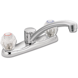 Show details for MOEN CHATEAU TWO HANDLE KITCHEN FAUCET WITHOUT SPRAY - CHROME Picture of MOEN CHATEAU TWO HANDLE KITCHEN FAUCET WITHOUT SPRAY - CHROME
