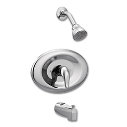Show details for MOEN CHATEAU POSTI-TEMP TUB & SHOWER TRIM KIT - CHROME Picture of MOEN CHATEAU POSTI-TEMP TUB & SHOWER TRIM KIT - CHROME