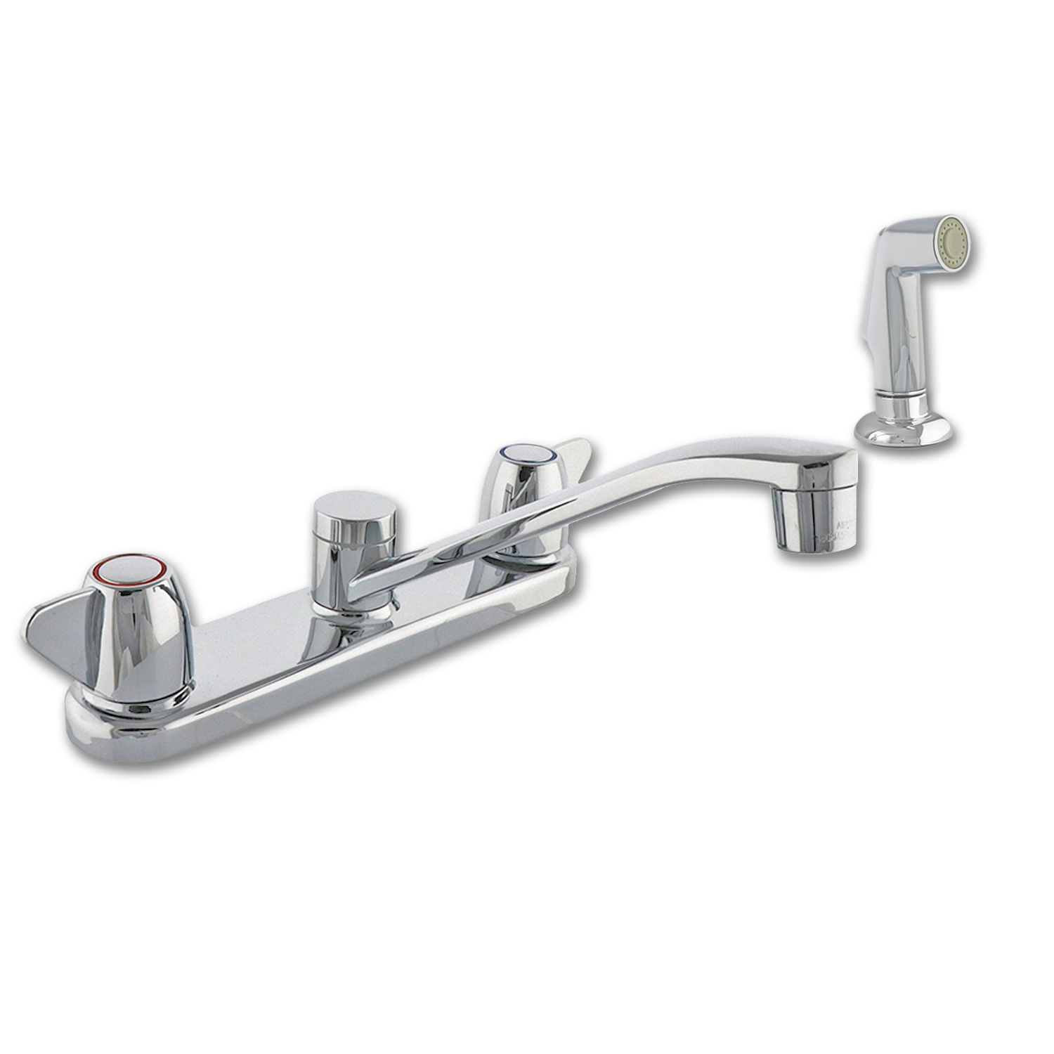 Chadwell Supply. FALLCREEK TWO HANDLE KITCHEN FAUCET W/SPRAY CHROME