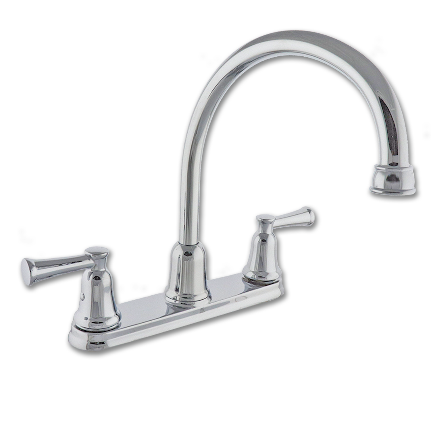 Chadwell Supply. FALLCREEK TWO LEVER HIGH ARC KITCHEN FAUCET WITHOUT