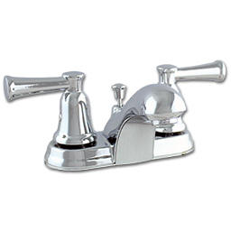 Show details for TWO LEVER LAVATORY FAUCET W/POP-UP - CHROME Picture of TWO LEVER LAVATORY FAUCET W/POP-UP - CHROME
