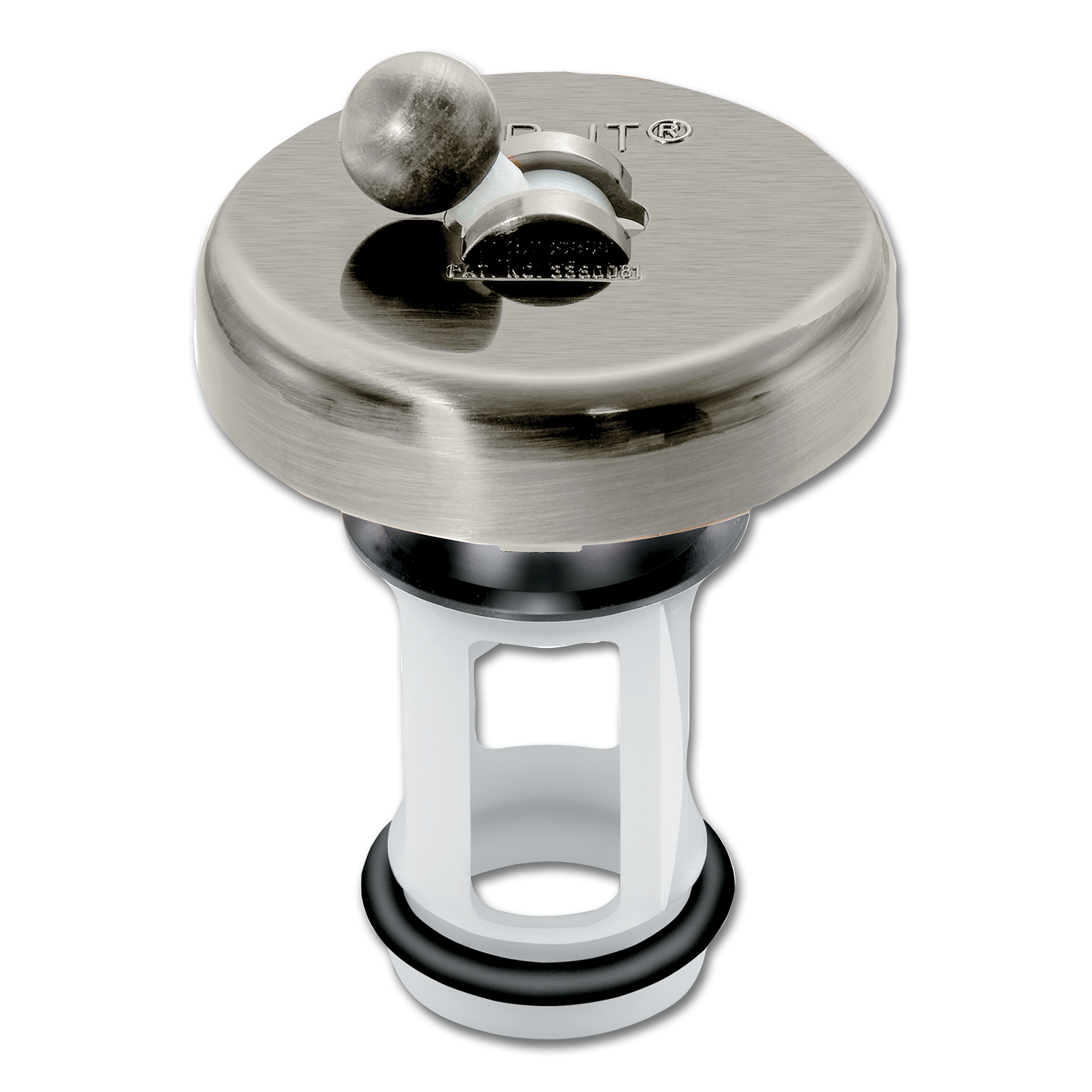 Chadwell Supply. FLIPIT JR. UNIVERSAL SINK STOPPER BRUSHED NICKEL