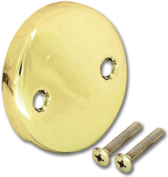 Show details for 2-HOLE BLANK OVERFLOW PLATE - POLISHED BRASS Picture of 2-HOLE BLANK OVERFLOW PLATE - POLISHED BRASS