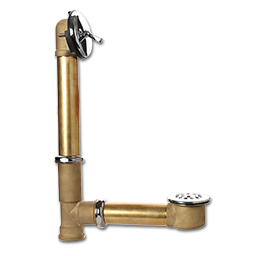Show details for METAL BATH WASTE PLUNGER UNIT WITH TRIP LEVER - 20 GAUGE Picture of METAL BATH WASTE PLUNGER UNIT WITH TRIP LEVER - 20 GAUGE